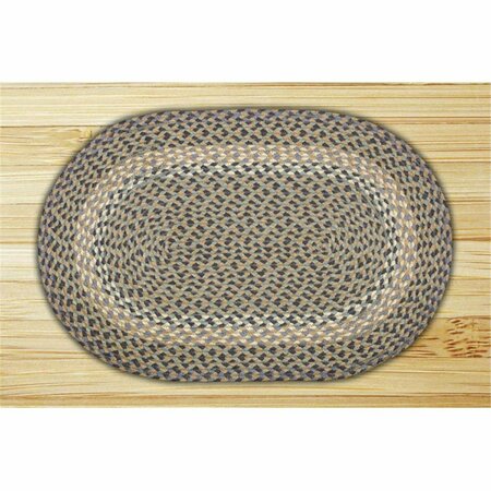 CAPITOL EARTH RUGS Blue-Natural Jute Braided Rug 07-005